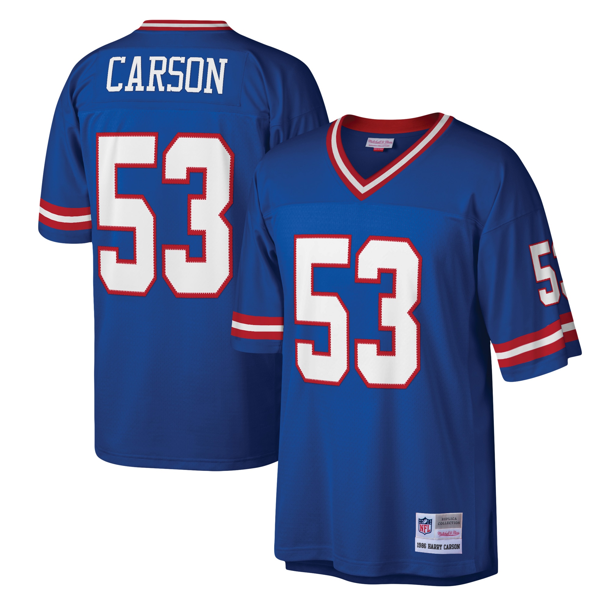New York Giants mens mitchell  ness harry carson royal new york giants legacy replica jersey | Giants Shop