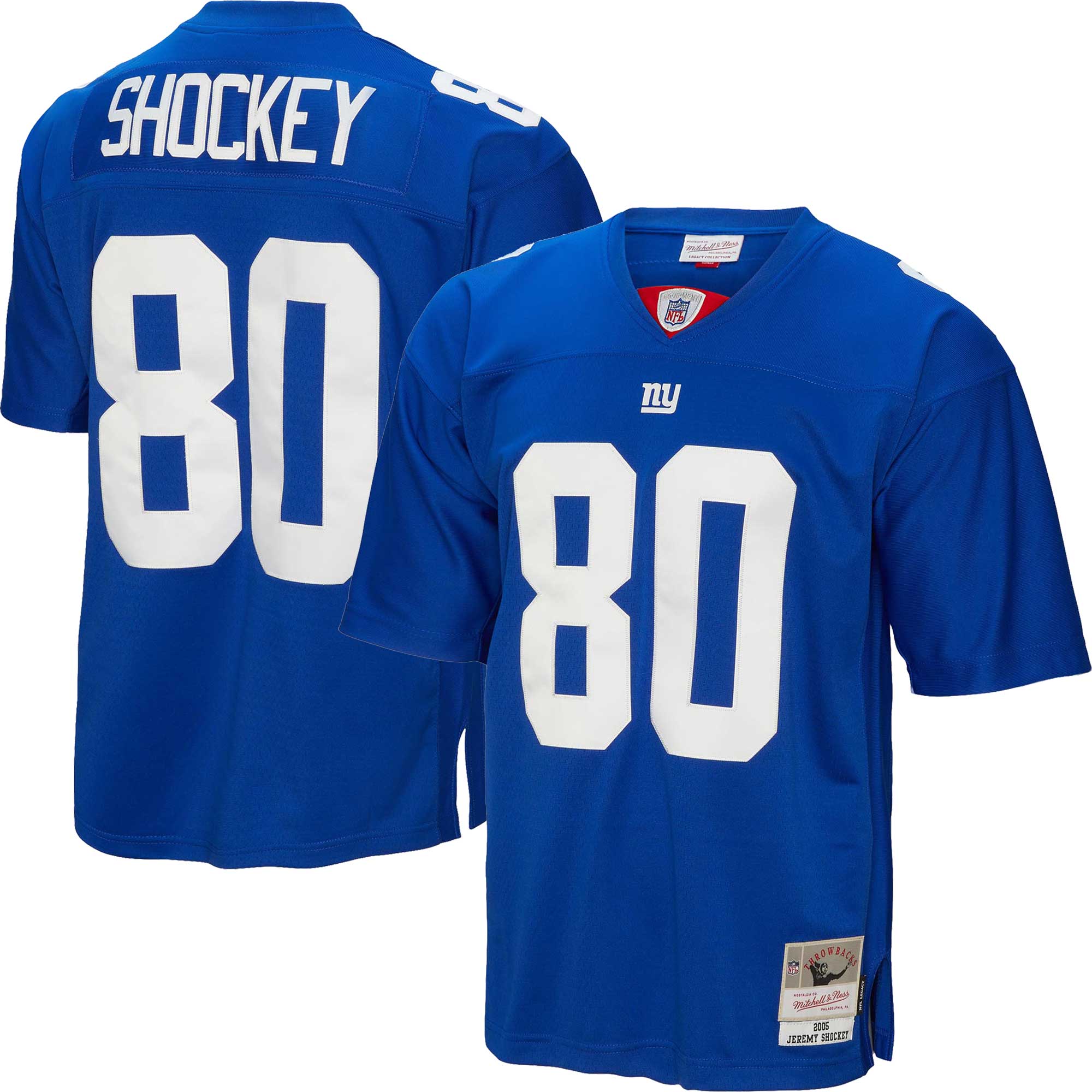 New York Giants mens mitchell  ness jeremy shockey royal new york giants legacy replica jersey | Giants Shop