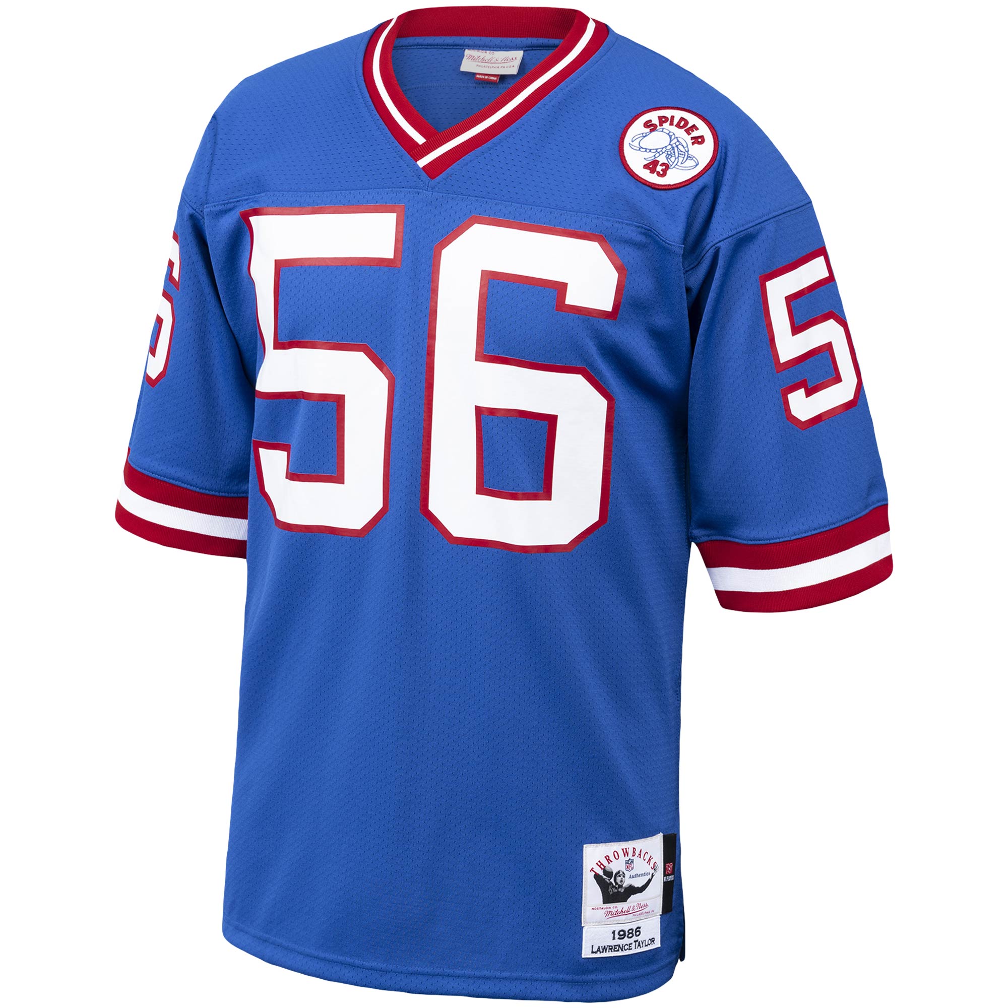 New York Giants mens mitchell  ness lawrence taylor royal new york giants 1986 authentic throwback retired player jersey | Giants Shop