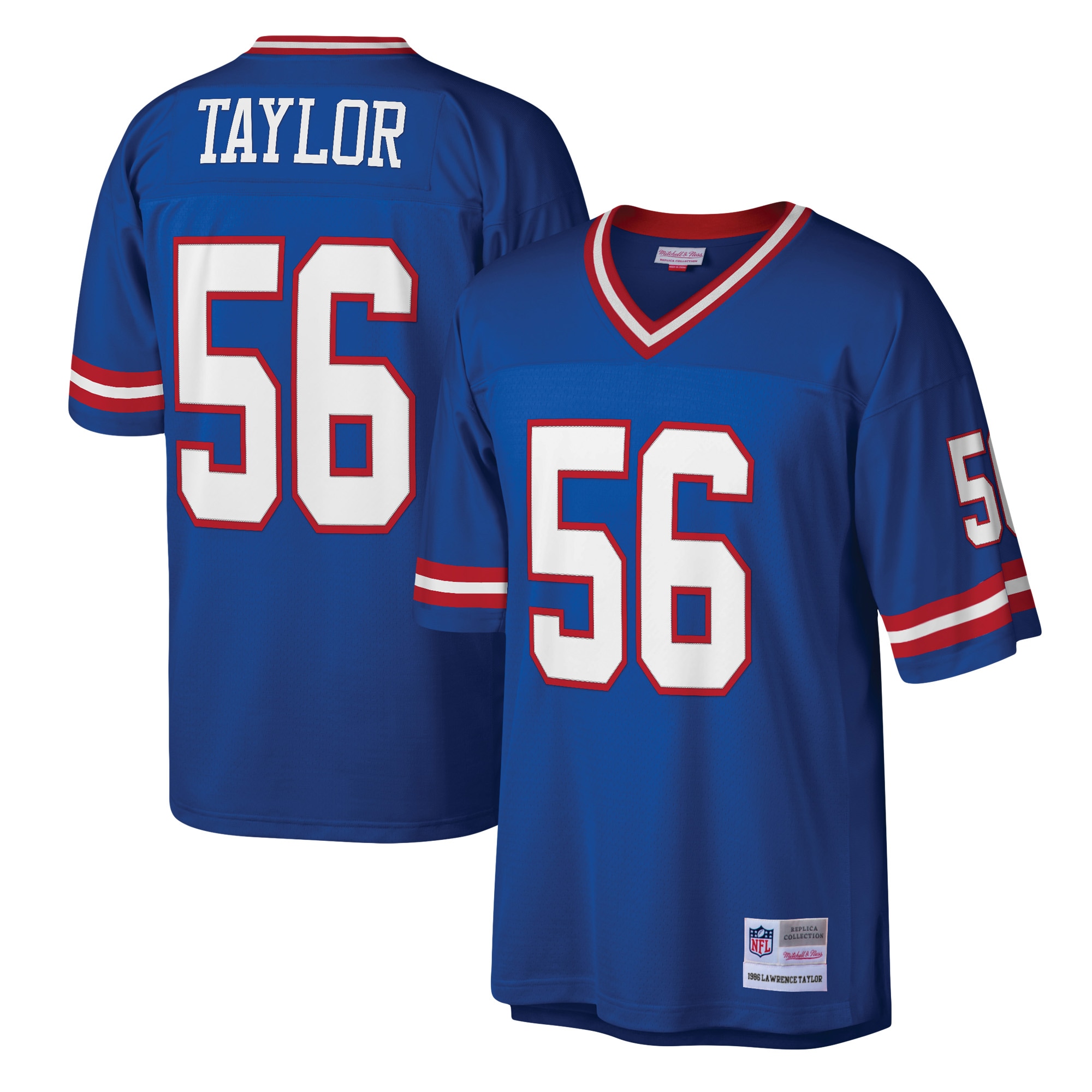 New York Giants mens mitchell  ness lawrence taylor royal new york giants legacy replica jersey | Giants Shop