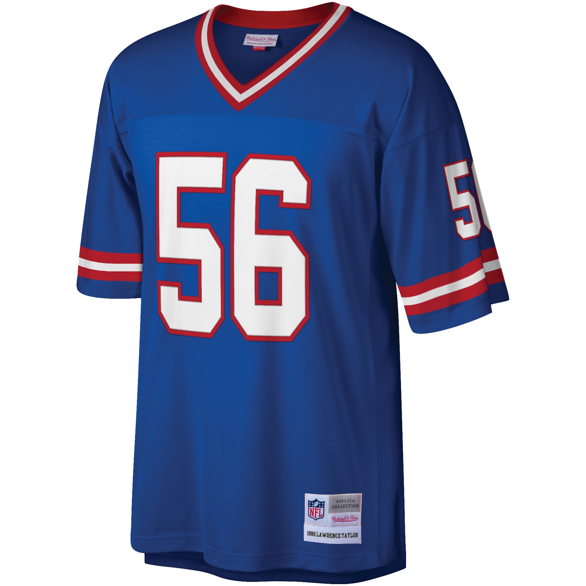 New York Giants mens mitchell  ness lawrence taylor royal new york giants legacy replica jersey | Giants Shop