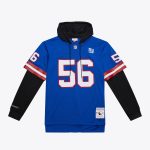 New York Giants mens mitchell  ness lawrence taylor royal new york giants player name  number hoodie legacy jersey | Giants Shop