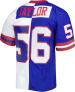 New York Giants mens mitchell  ness lawrence taylor royalwhite new york giants 1986 split legacy replica jersey | Giants Shop