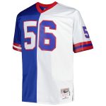 New York Giants mens mitchell  ness lawrence taylor royalwhite new york giants big  tall split legacy retired player replica jersey | Giants Shop