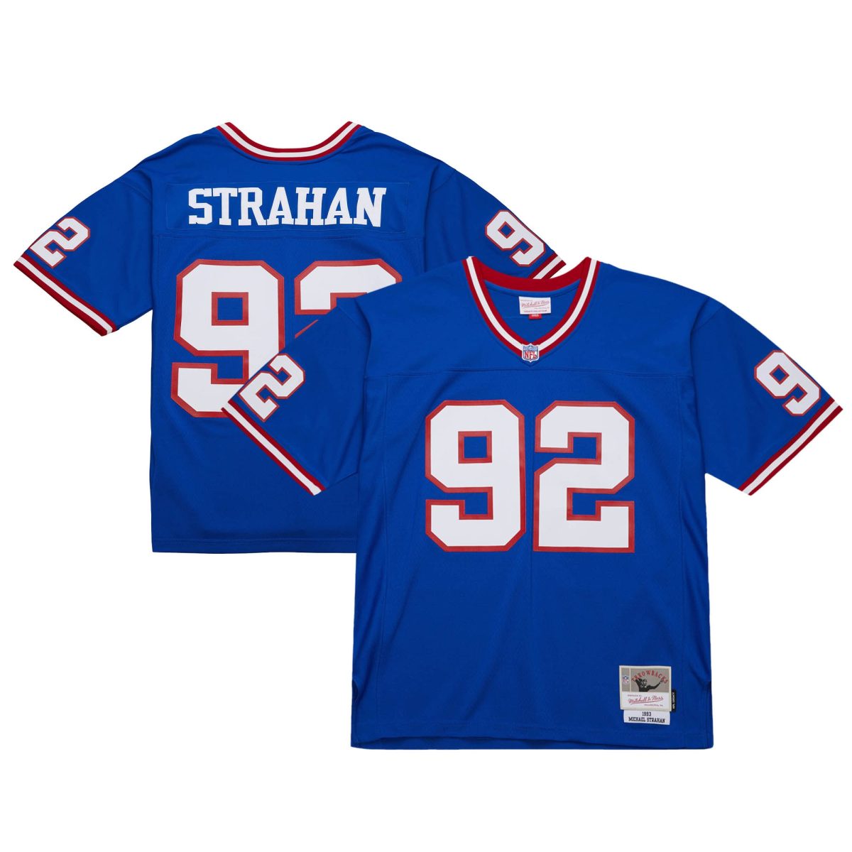 New York Giants mens mitchell  ness michael strahan royal new york giants 1993 legacy replica jersey | Giants Shop