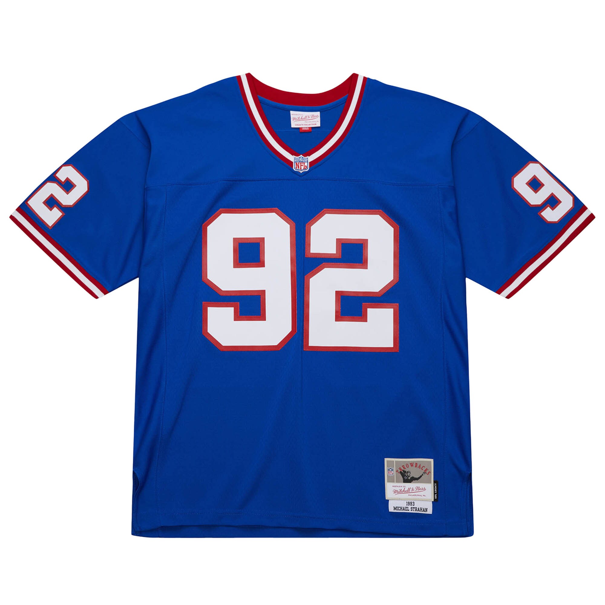 New York Giants mens mitchell  ness michael strahan royal new york giants 1993 legacy replica jersey | Giants Shop