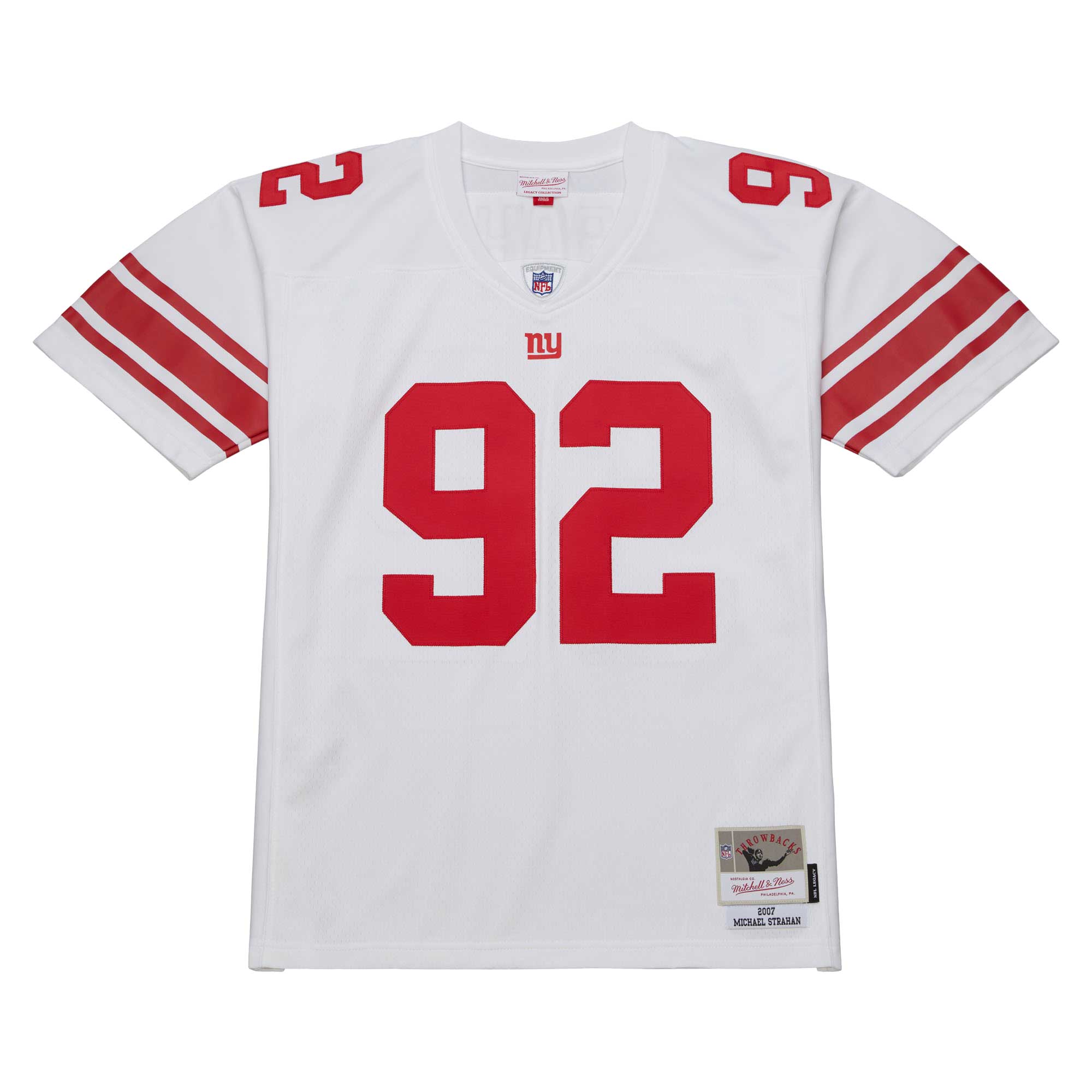 New York Giants mens mitchell  ness michael strahan white new york giants legacy replica jersey | Giants Shop