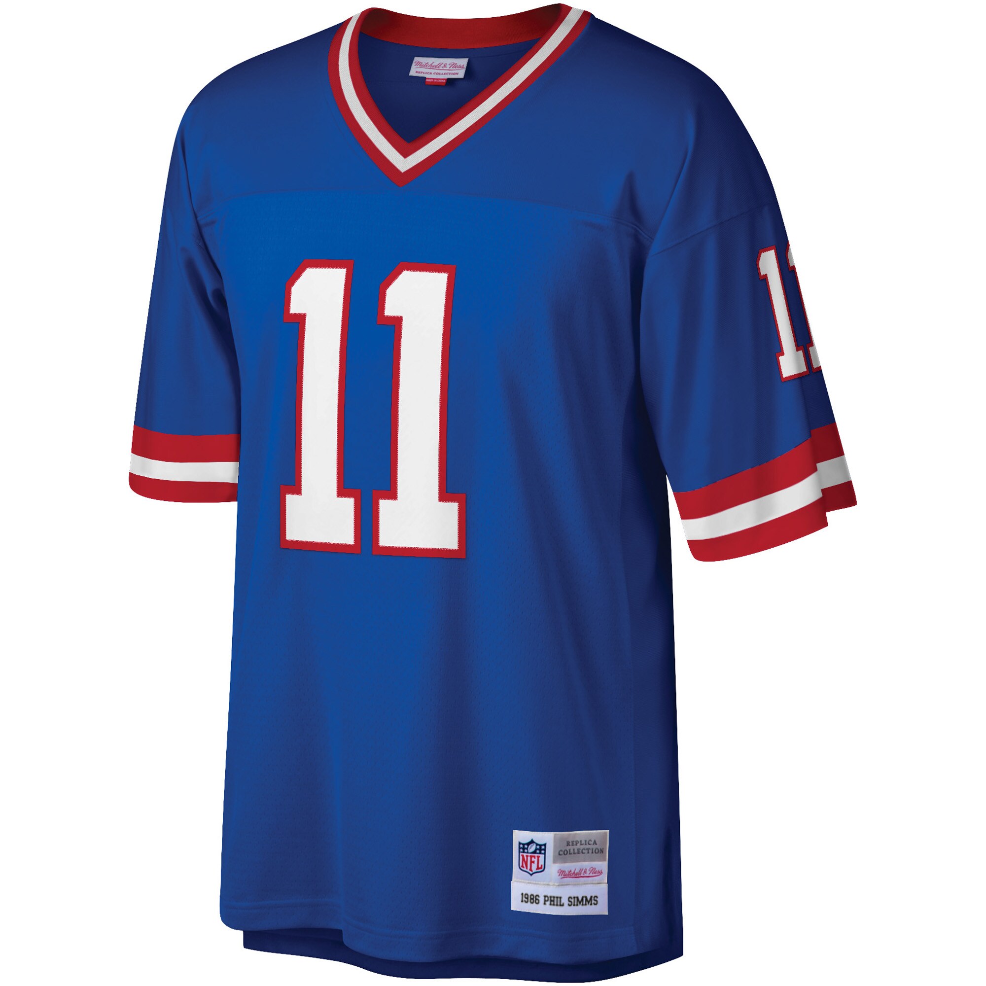 New York Giants mens mitchell  ness phil simms royal new york giants legacy replica jersey | Giants Shop