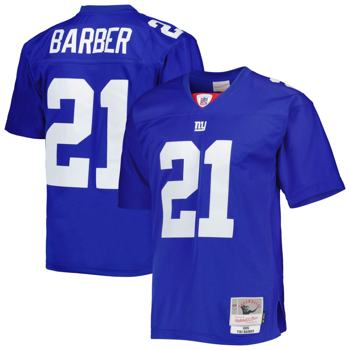 New York Giants mens mitchell  ness tiki barber royal new york giants legacy replica jersey | Giants Shop