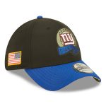 New York Giants mens new era black new york giants 2022 salute to service 39thirty flex hat | Giants Shop