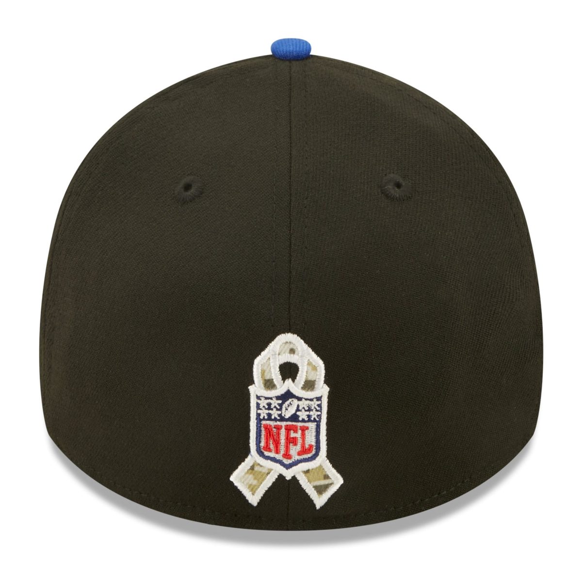 New York Giants mens new era black new york giants 2022 salute to service 39thirty flex hat | Giants Shop