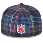 New York Giants mens new era black new york giants 2024 nfl crucial catch plaid 59fifty fitted hat | Giants Shop