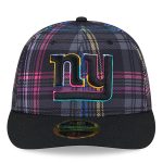 New York Giants mens new era black new york giants 2024 nfl crucial catch plaid low profile 59fifty fitted hat | Giants Shop