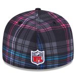 New York Giants mens new era black new york giants 2024 nfl crucial catch plaid low profile 59fifty fitted hat | Giants Shop