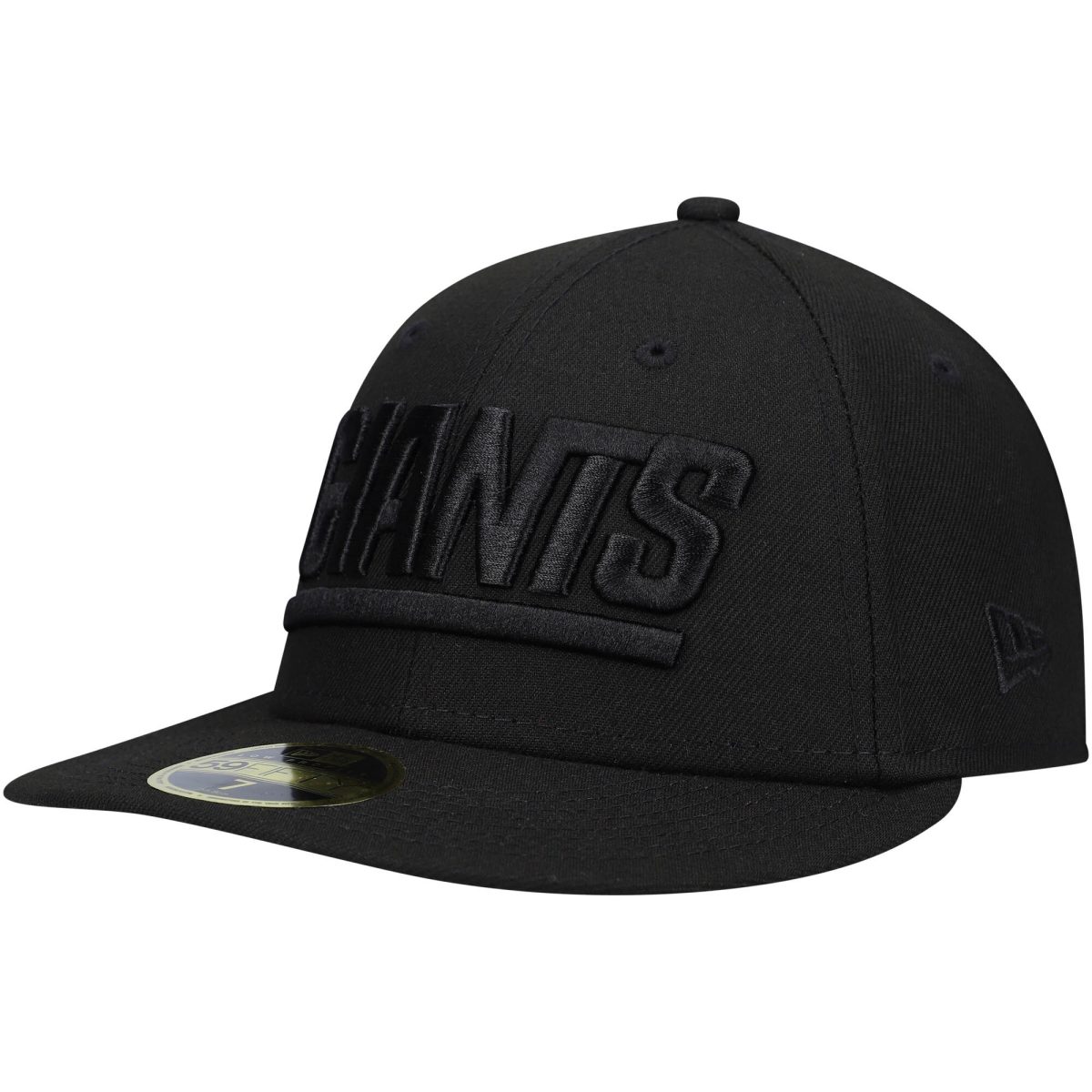 New York Giants mens new era black new york giants historic logo black on black low profile 59fifty ii fitted hat | Giants Shop