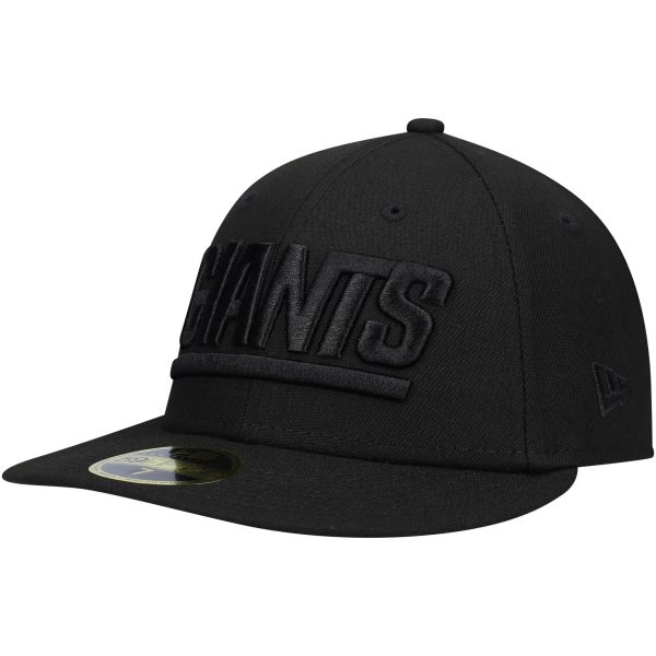 New York Giants mens new era black new york giants historic logo black on black low profile 59fifty ii fitted hat | Giants Shop