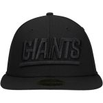 New York Giants mens new era black new york giants historic logo black on black low profile 59fifty ii fitted hat | Giants Shop