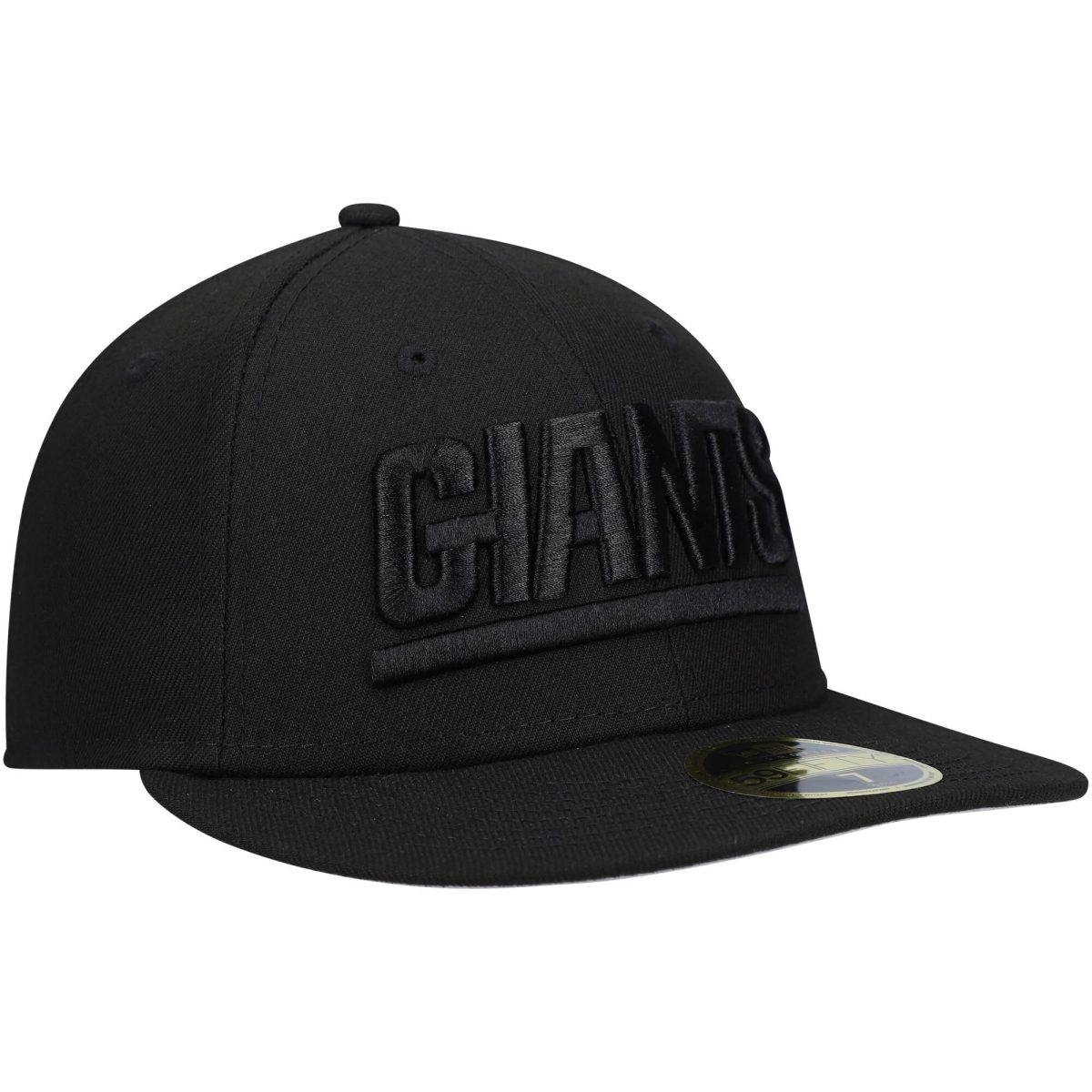 New York Giants mens new era black new york giants historic logo black on black low profile 59fifty ii fitted hat | Giants Shop