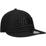 New York Giants mens new era black new york giants historic logo black on black low profile 59fifty ii fitted hat | Giants Shop