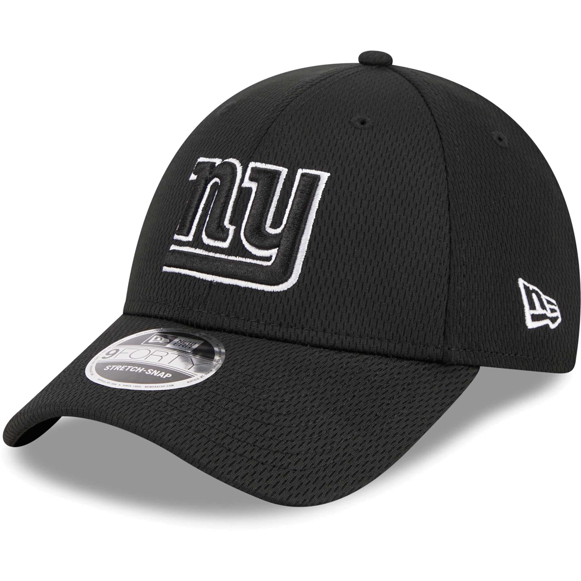 New York Giants mens new era black new york giants main b-dub 9forty adjustable hat | Giants Shop