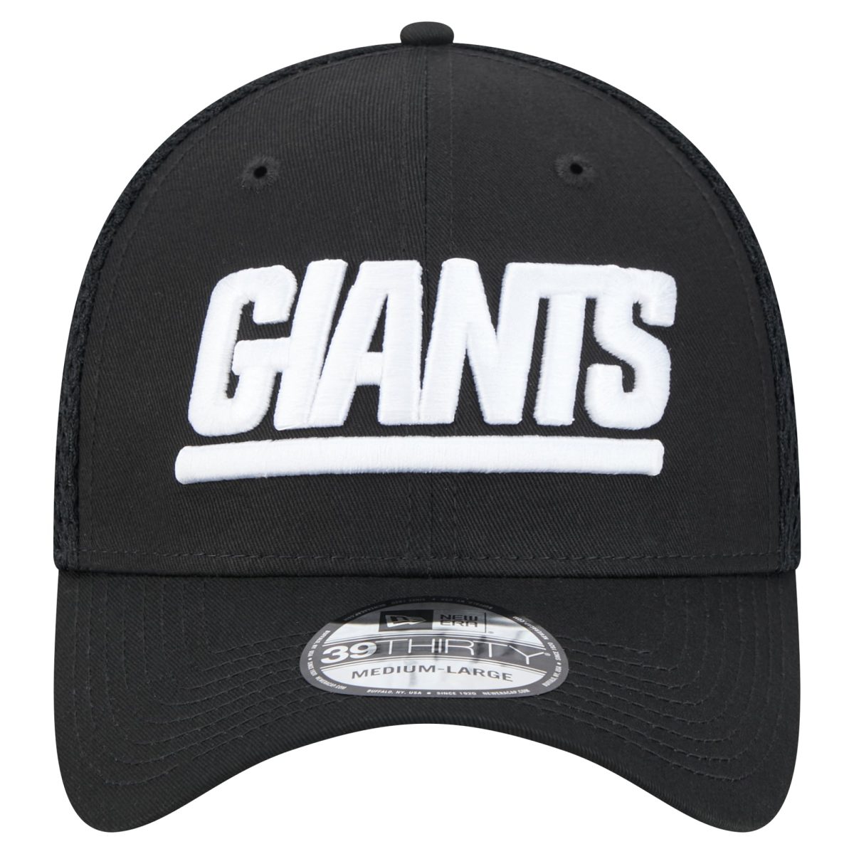 New York Giants mens new era black new york giants main neo 39thirty flex hat | Giants Shop