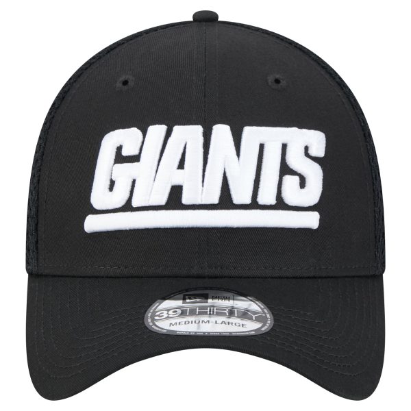 New York Giants mens new era black new york giants main neo 39thirty flex hat | Giants Shop