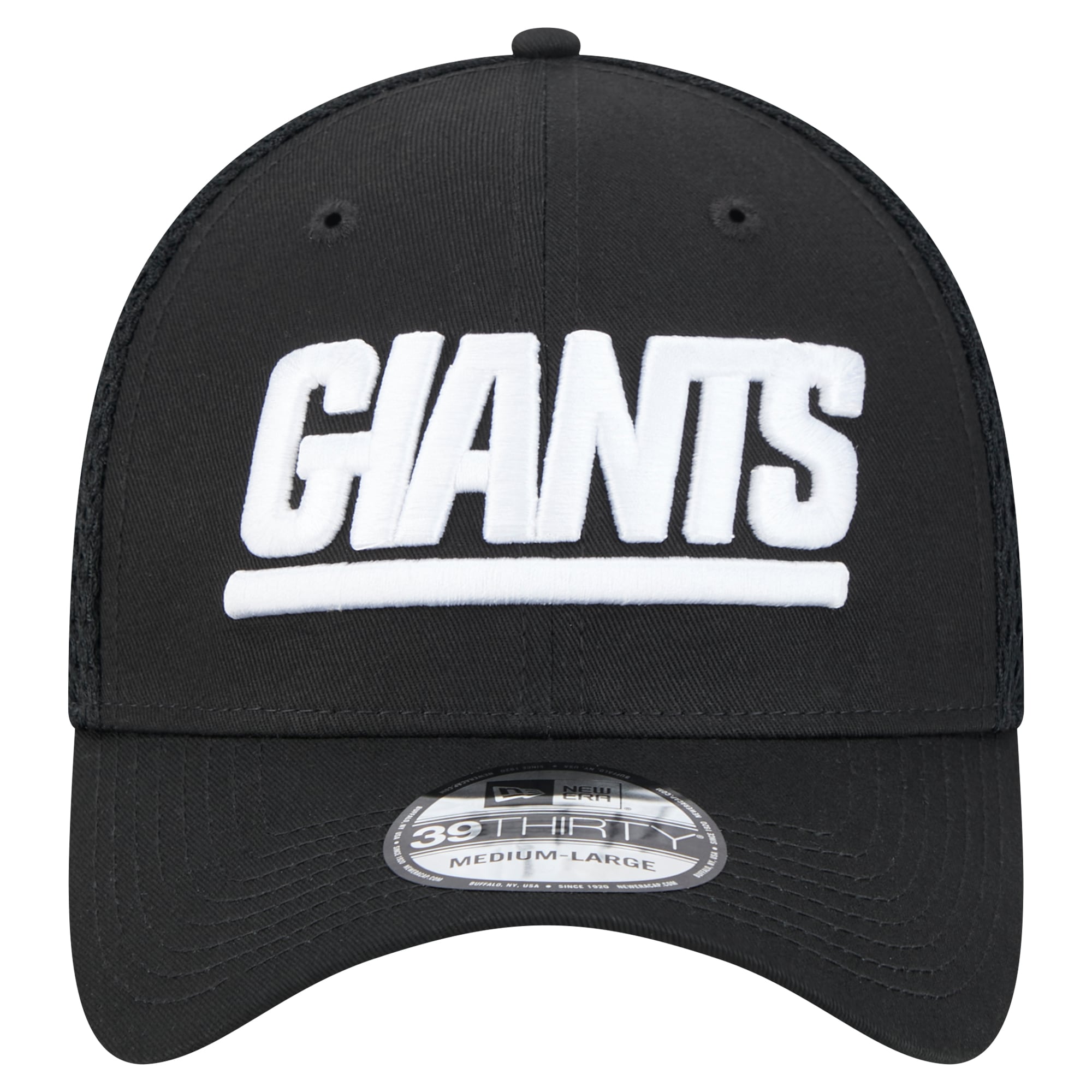 New York Giants mens new era black new york giants main neo 39thirty flex hat | Giants Shop