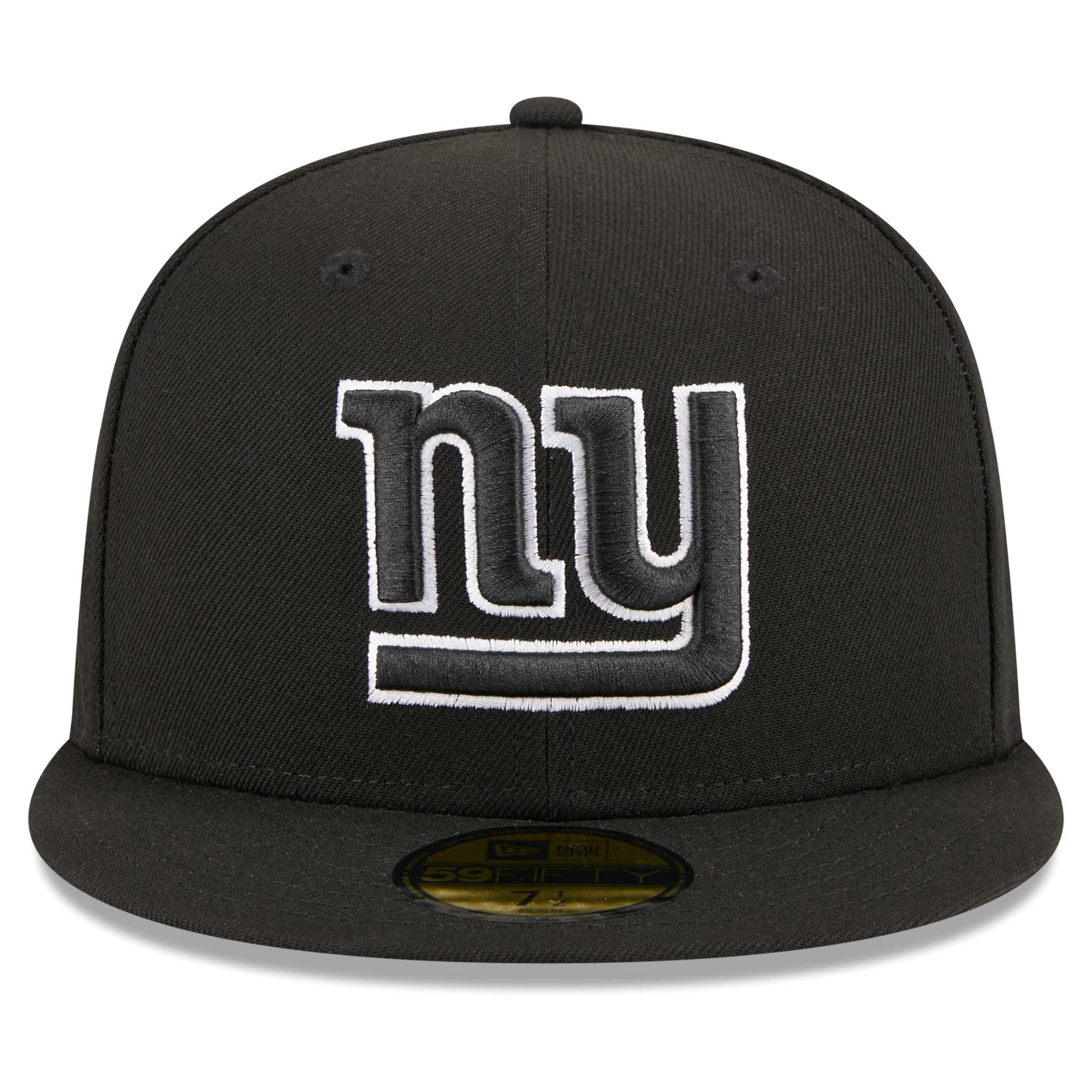 New York Giants mens new era black new york giants main patch 59fifty fitted hat | Giants Shop