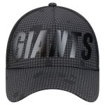 New York Giants mens new era black new york giants midnight ink tonal text a-frame trucker 9forty adjustable hat | Giants Shop