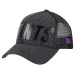 New York Giants mens new era black new york giants midnight ink tonal text a-frame trucker 9forty adjustable hat | Giants Shop