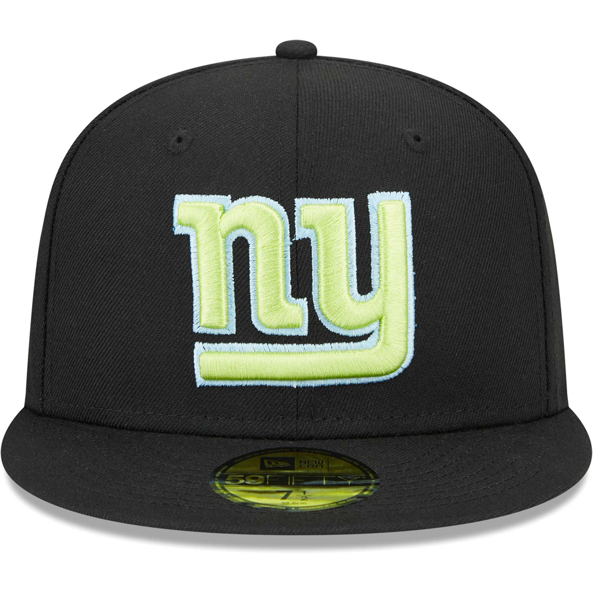 New York Giants mens new era black new york giants multi 59fifty fitted hat | Giants Shop