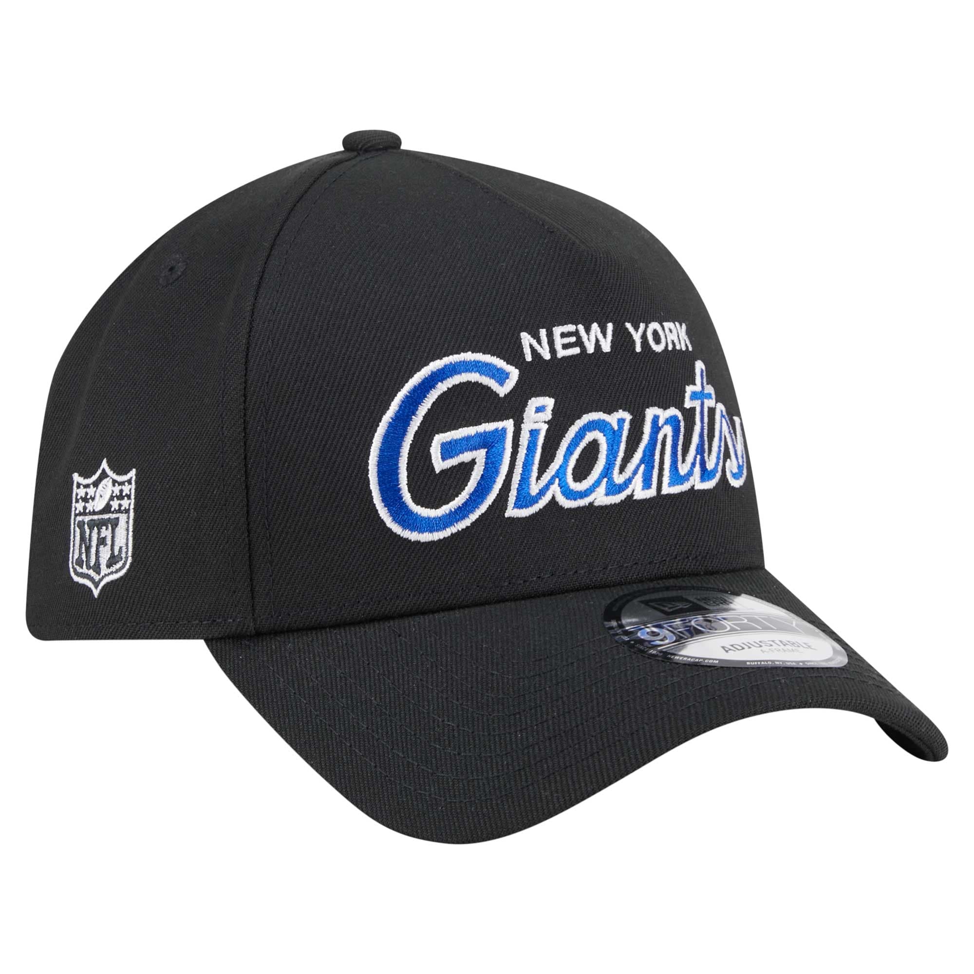 New York Giants mens new era black new york giants smith 9forty adjustable hat | Giants Shop