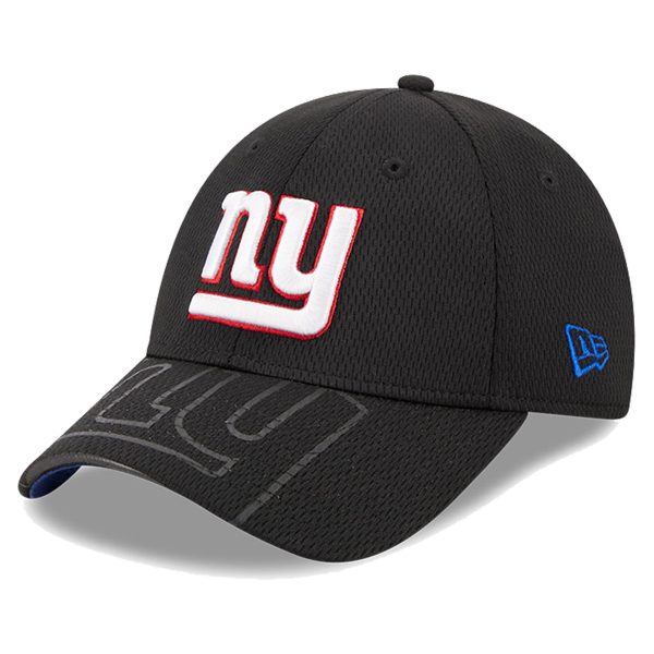 New York Giants mens new era black new york giants top visor 9forty adjustable hat | Giants Shop