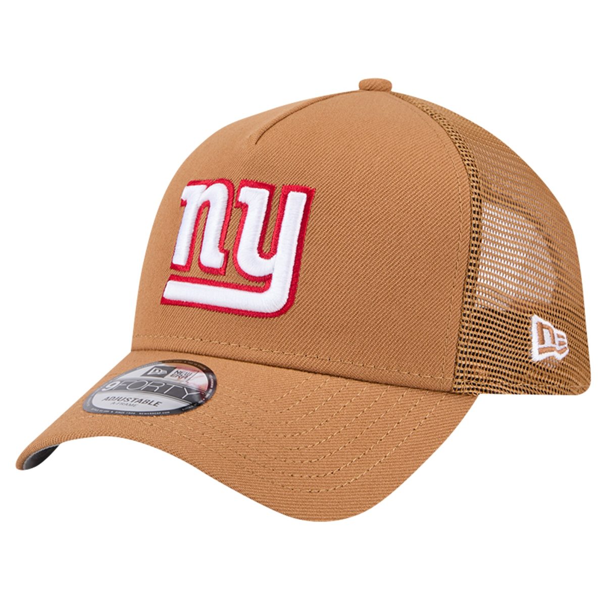 New York Giants mens new era brown new york giants color pack a-frame trucker 9forty adjustable hat | Giants Shop