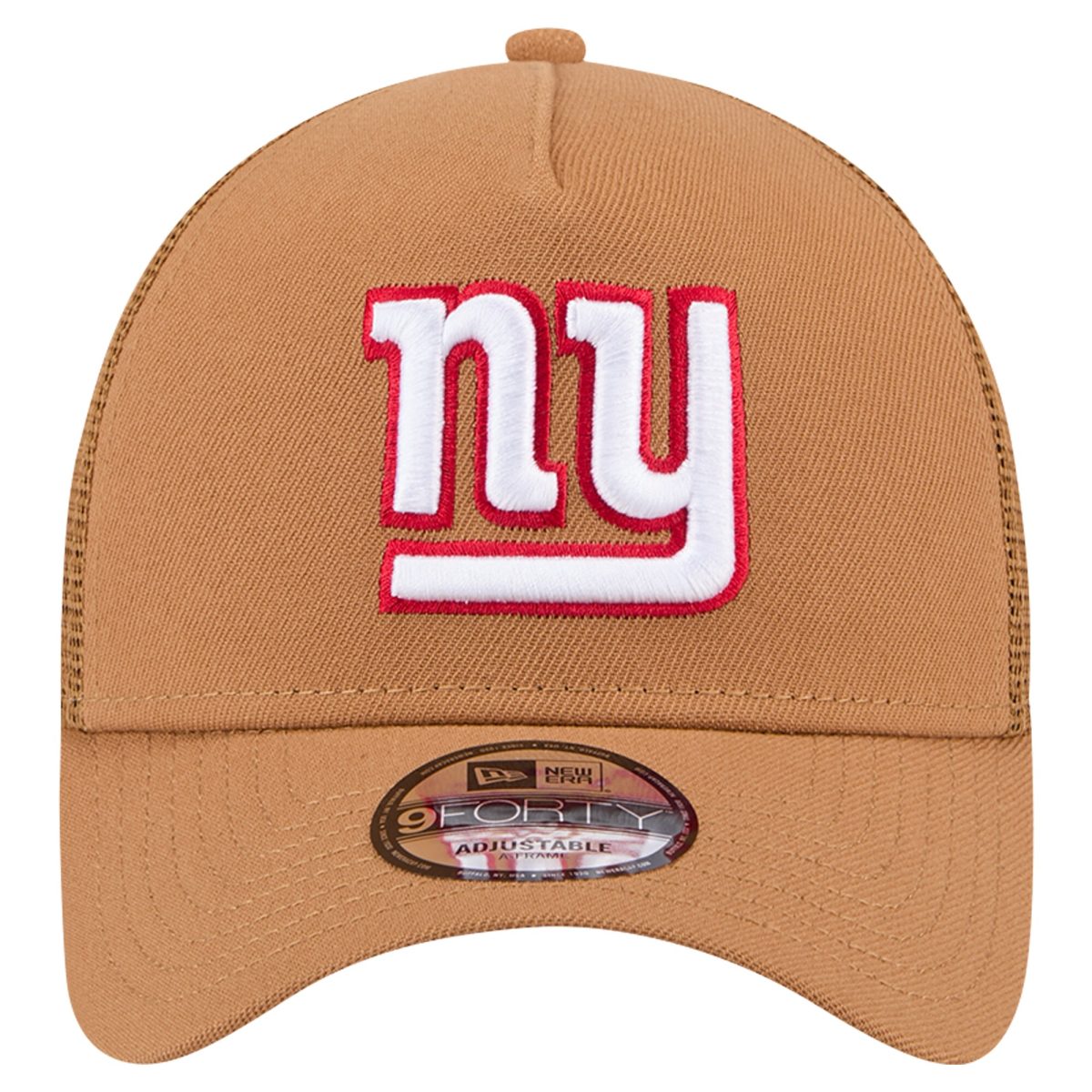 New York Giants mens new era brown new york giants color pack a-frame trucker 9forty adjustable hat | Giants Shop