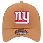 New York Giants mens new era brown new york giants color pack a-frame trucker 9forty adjustable hat | Giants Shop