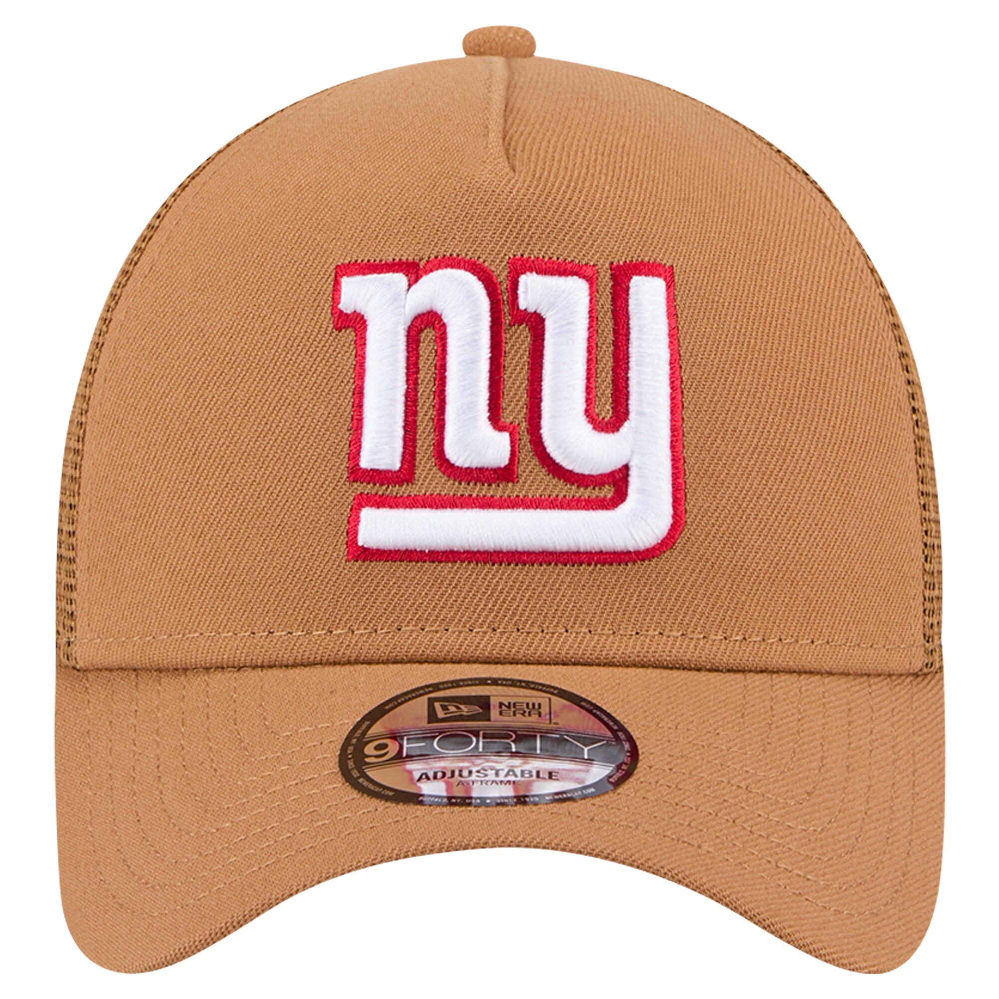 New York Giants mens new era brown new york giants color pack a-frame trucker 9forty adjustable hat | Giants Shop