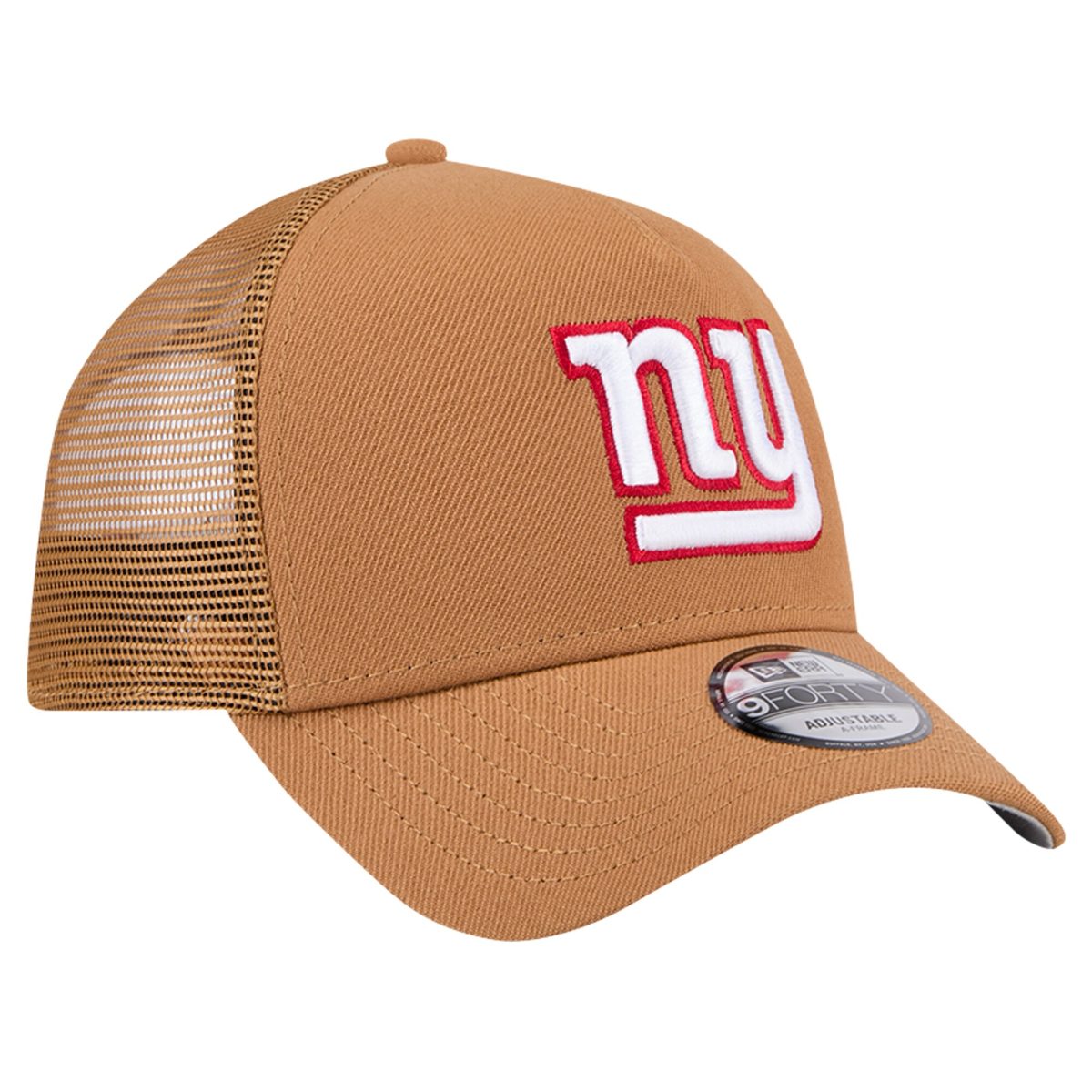 New York Giants mens new era brown new york giants color pack a-frame trucker 9forty adjustable hat | Giants Shop