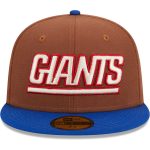 New York Giants mens new era brownroyal new york giants harvest 75th anniversary 59fifty fitted hat | Giants Shop
