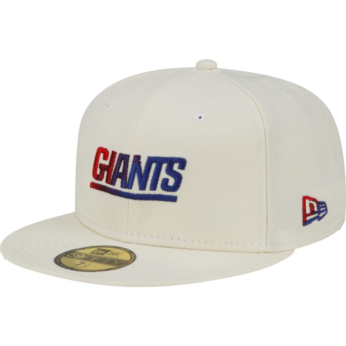 New York Giants mens new era cream new york giants chrome color dim 59fifty fitted hat 4639622 | Giants Shop