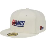 New York Giants mens new era cream new york giants chrome color dim 59fifty fitted hat 4639622 | Giants Shop