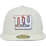 New York Giants mens new era cream new york giants chrome color dim 59fifty fitted hat | Giants Shop