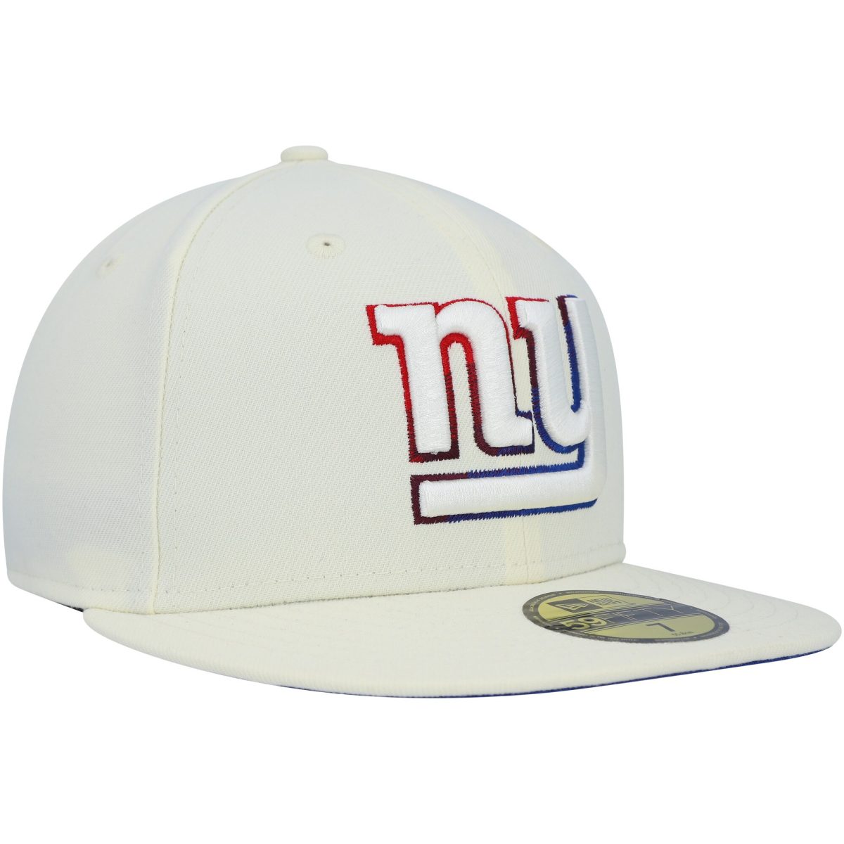 New York Giants mens new era cream new york giants chrome color dim 59fifty fitted hat | Giants Shop