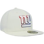 New York Giants mens new era cream new york giants chrome color dim 59fifty fitted hat | Giants Shop