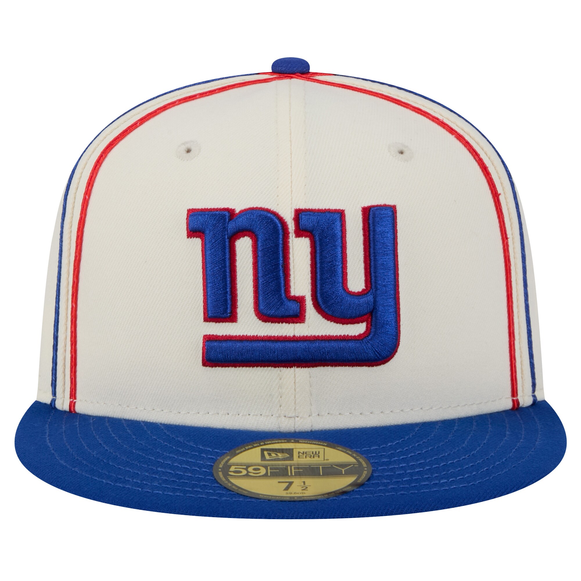 New York Giants mens new era cream new york giants soutache 59fifty fitted hat | Giants Shop