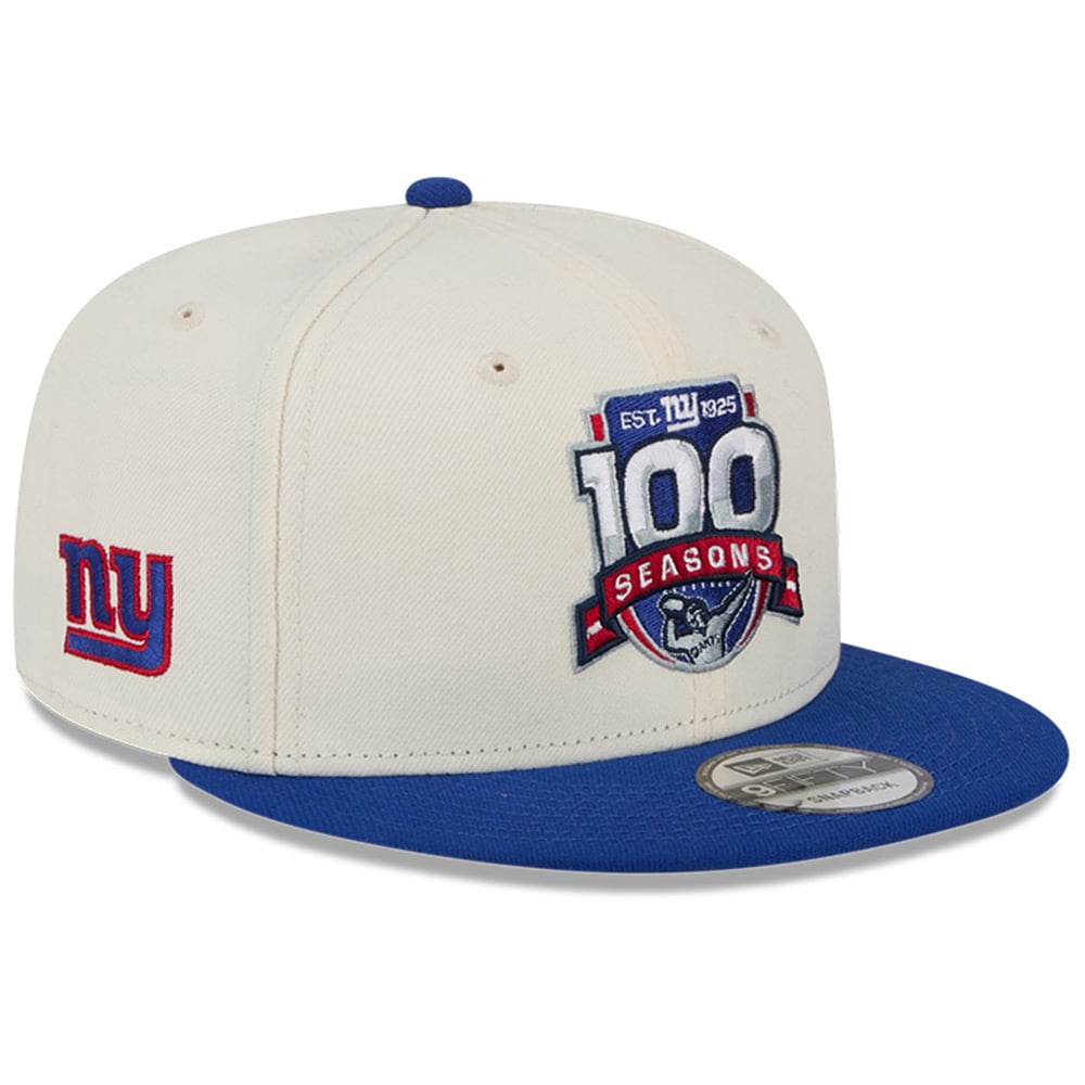 New York Giants mens new era creamroyal new york giants 100th season two-tone 9fifty snapback hat | Giants Shop