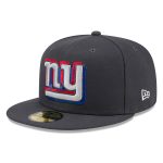 New York Giants mens new era graphite new york giants official 2024 nfl draft on stage 59fifty fitted hat | Giants Shop