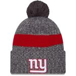 New York Giants mens new era gray new york giants 2023 sideline sport cuffed pom knit hat | Giants Shop