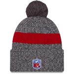 New York Giants mens new era gray new york giants 2023 sideline sport cuffed pom knit hat | Giants Shop