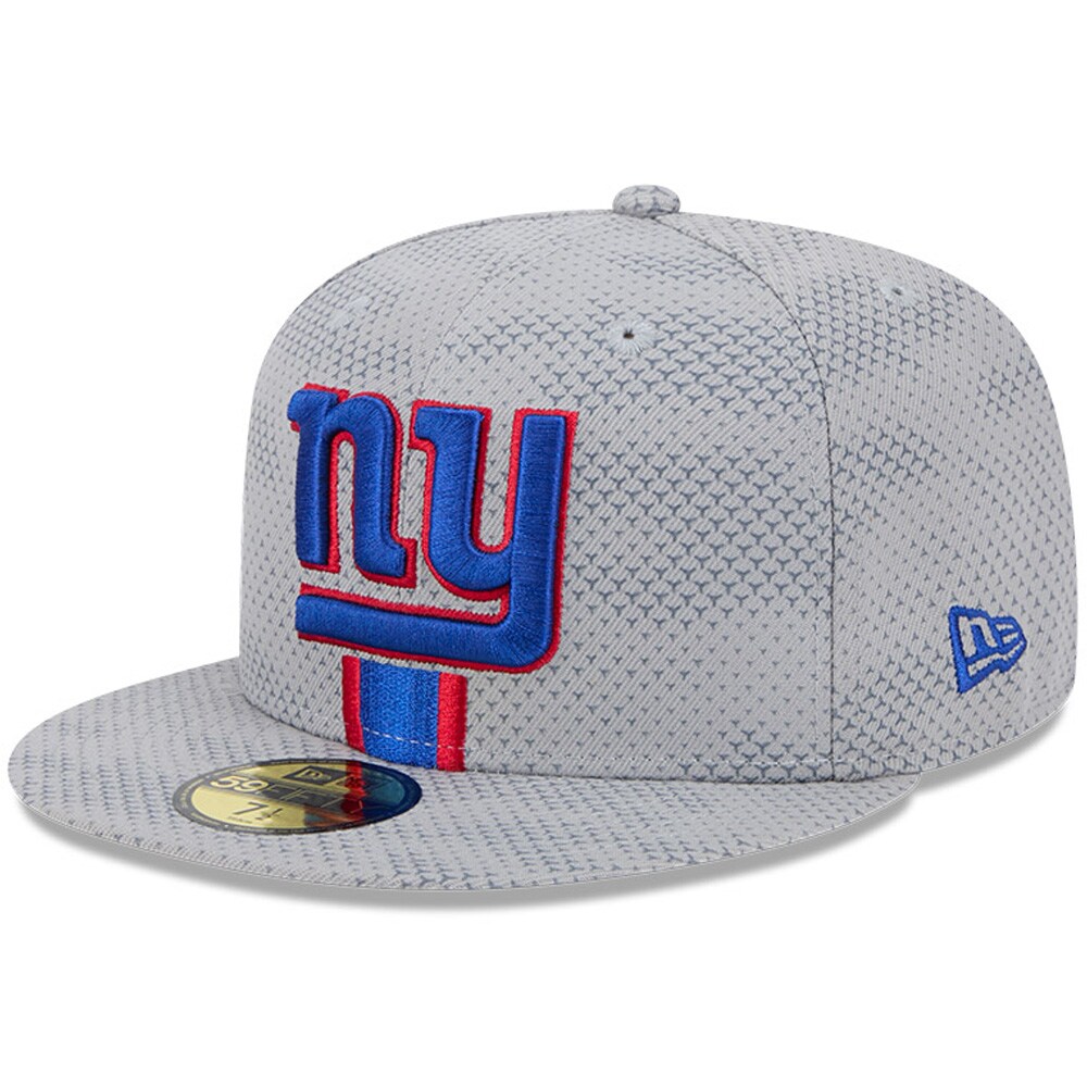 New York Giants mens new era gray new york giants 2024 sideline 59fifty fitted hat | Giants Shop